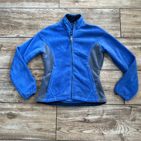 Marmot Full Zip Up Fleece Jacket Size XS Blue - Picture 10 of 15